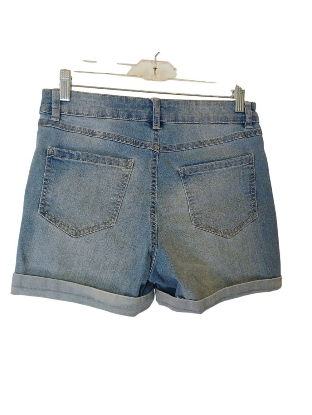 D. Jeans Womens Light Wash Denim Shorts Size 4 Cuffed Hem 5 Pockets #D-36 - Picture 6 of 7